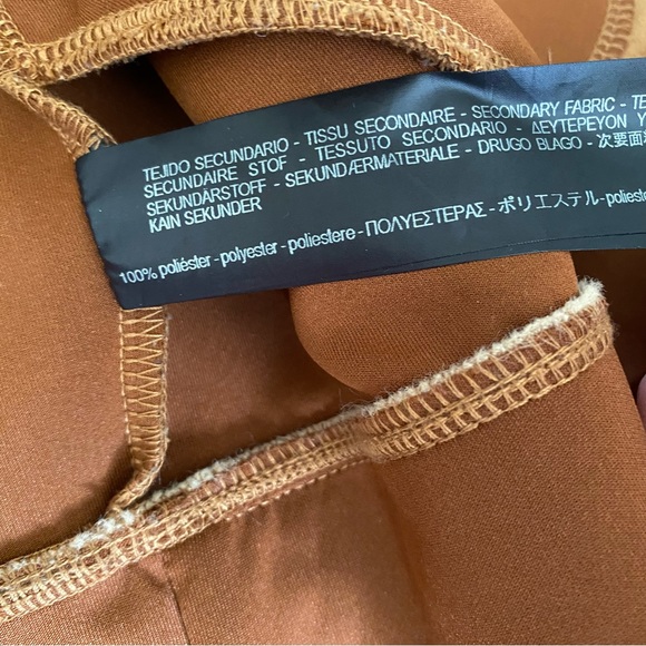 Zara Faux Suede Long Jacket Coat Brown - Picture 6 of 9